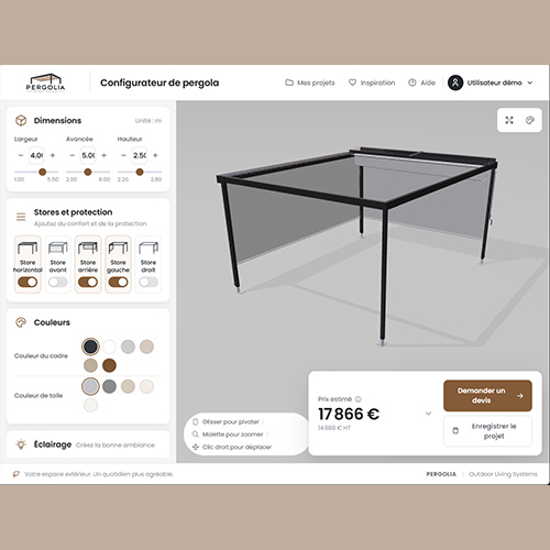 Pergolia - Configurateur de pergola